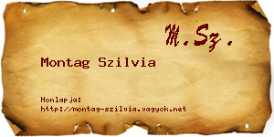 Montag Szilvia névjegykártya