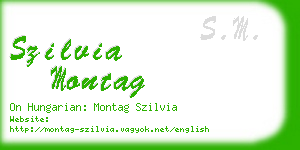 szilvia montag business card